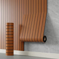 YLL YLL PVC Slat Wall Panel Peel and Stick 236"x 15.7" Faux Walnut Wood Grain by YLLYLL