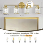 Crystal Bathroom Light Fixtures, Bathroom Lighting Fixtures Over Mirror - Image 2