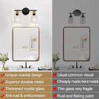 MOKATNG Bathroom Light Fixtures, 2-Light Coastal Vanity Lights - Image 2