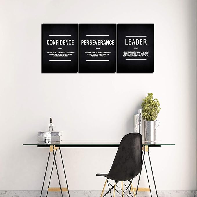 KAWAHONE Motivation Wall Poster Framed, Inspirational Leader Confidence - Image 4