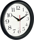 Bernhard Products Black Wall Clock Silent Non Ticking 8 Inch Quality Quartz - Image 3