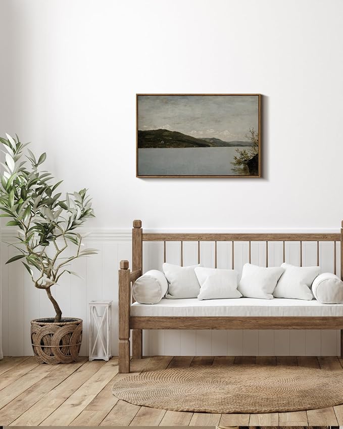 InSimSea Framed Canvas Wall Art Vintage Decor, Classical Landscape Paintings - Image 3