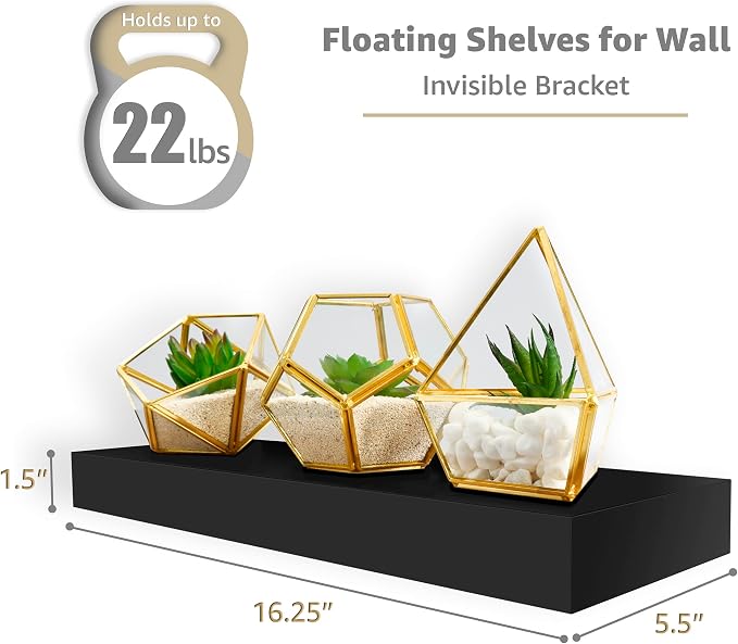 Sorbus Floating Shelves for Wall – 16 Inch Floating Shelf for Kitchen, Living - Image 3