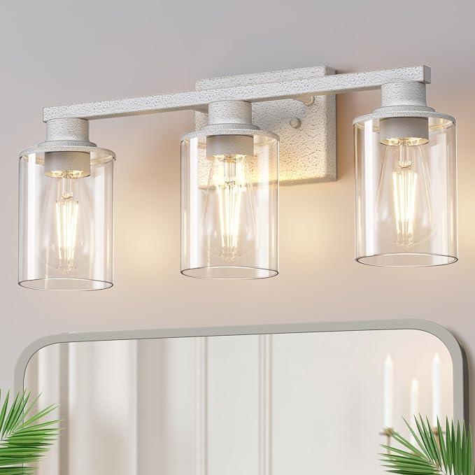 DORESshop 17 Inch Bathroom Light Fixtures, 3-Light Vintage Ivory Bathroom by DORESshop