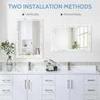 Tanmicoshomy Brown Shell Framed Rectangular Wall Mirrors - Image 5
