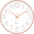 Foxtop Modern Wall Clock 12 Inch Non-Ticking Silent Battery Operated Round - Image 2