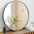NEWBULIG Round Bathroom Mirror for Over Sink, 30 Inch Wall Mount Vanity Circle by NEWBULIG