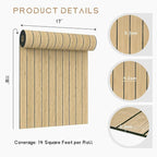 VEELIKE Tan Birch Slat Wall Panels Peel and Stick 3D Wood Grain Wall Panel - Image 9