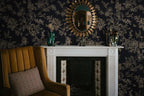 Froluya Black and Gold Wallpaper Peel and Stick Wallpaper 17.7"x590.5" Vintage - Image 8