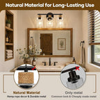 MOKATNG Bathroom Light Fixtures, 3-Light Coastal Vanity Lights - Image 4