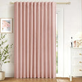 100% Blackout Shield Linen Blackout Sliding Door Curtains by 100BlackoutShield