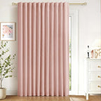 100% Blackout Shield Linen Blackout Sliding Door Curtains by 100BlackoutShield