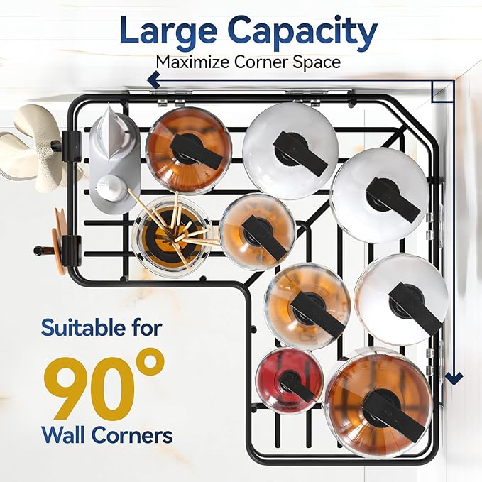 YASONIC Corner Shower Caddy, No Drilling Shower Shelf - Image 3