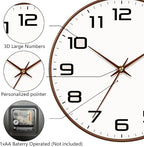 Woodgrain Wall Clock–Silent Non-Ticking Wall Clocks Battery Operated 8 Inch - Image 7