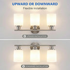 Unicozin 3 Light Bathroom Light Fixtures, Modern Vanity Lights - Image 4