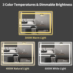 Koonmi 36"x24" LED Mirror for Bathroom, 90CRI Anti-Fog Vanity Mirror - Image 6
