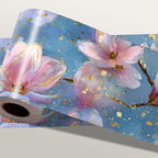 Magnolia Flower Wallpaper Border 196x4 Inch Peel and Stick Wall Border Pink by IOHEFY