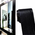 DESOMINOR 27FT Black Border Peel and Stick Black Wood Grain Wallpaper Border by DESOMINOR
