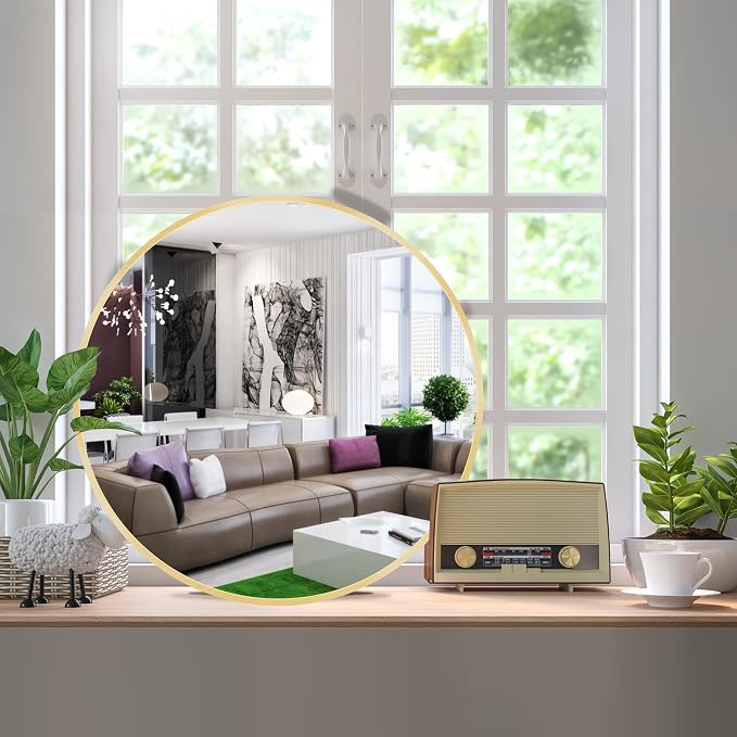 Itrue 12 Inch Small Round Wall Mirror, Not Full Size - Image 5