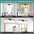 Ascher Bathroom Light Fixtures, 4-Light Vanity Light Over Mirror, Wall Lamp - Image 8