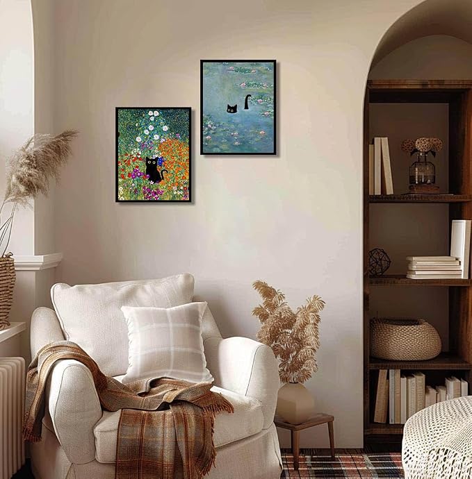 Hamduker Canvas Wall Art Cat Decor - Image 5