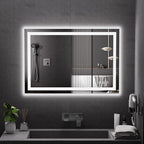 Koonmi 38"x26" LED Mirror for Bathroom, 90CRI Anti-Fog Vanity Mirror by KOONMI