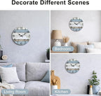 JoFomp 6 Inch Wooden Wall Clocks Battery Operated, Silent Wall Clock Non Ticking - Image 4