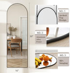Door Mirror, Arched Full Length Mirror Over The Door, Full Body Mirrors - Image 8