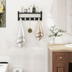 Homode Wall Coat Rack With Shelf, Wood Entryway Hanger With Hooks, Small - Image 3