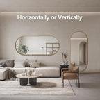 Oval Full Length Mirror, Ultra-Clear Explosion-Proof Dressing Mirror, Simple - Image 7