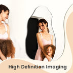 TRAHOME 32'' x 18'' Irregular Asymmetrical Wall Mirror - Image 2