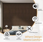 2 Pack Wood Panels for Wall, 106.3" × 11" Wood Slat Acoustic Panels for Wall - Image 9
