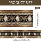 Black Gold Wallpaper Border 196.9 x 3.9 Inch Wall Border Trim Peel and Stick - Image 2