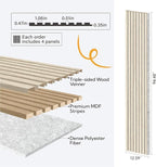 Olanglab Wood Wall Panels 4 Pack, Wood Slat Acoustic Wall Panels, 94.5"x12.6" - Image 4