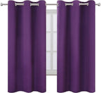 LEMOMO Purple Thermal Blackout Curtains/38 x 63 Inch/Set of 2 Panels Room - Image 2