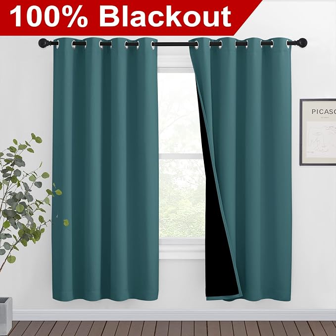 NICETOWN Full Shade Curtain Panels, Pair of Energy Smart & Noise Blocking Out - Image 2