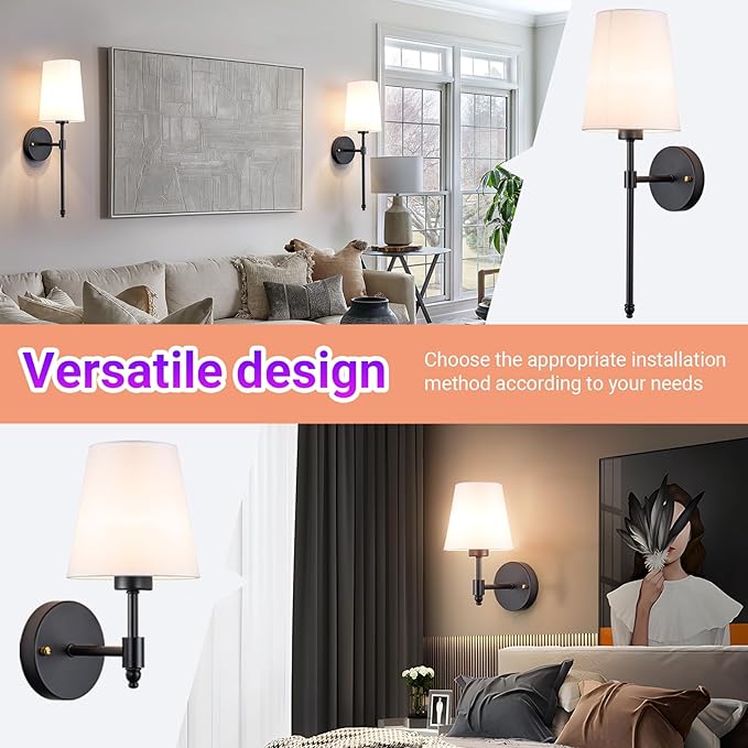 YHCDLAMP Battery Operated Wall Sconce Light - Image 6