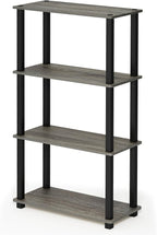 Furinno TURN-S-TUBE Storage Shelves, 4-Tier Book Shelf, Corner Shelf, Toolless by Furinno-FitsYourSpaceFitsYourBudget