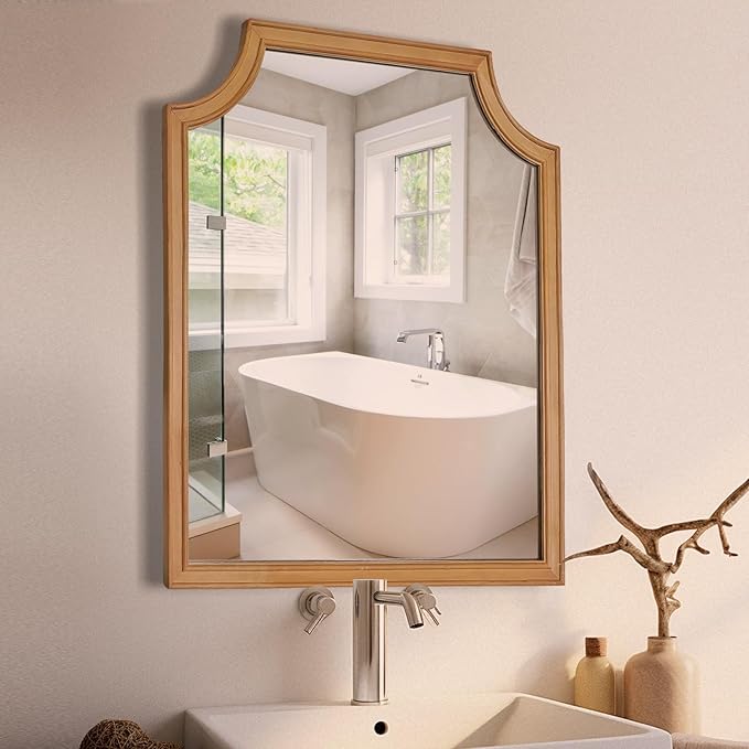 WallBeyond Scalloped Wood Mirror - Image 4