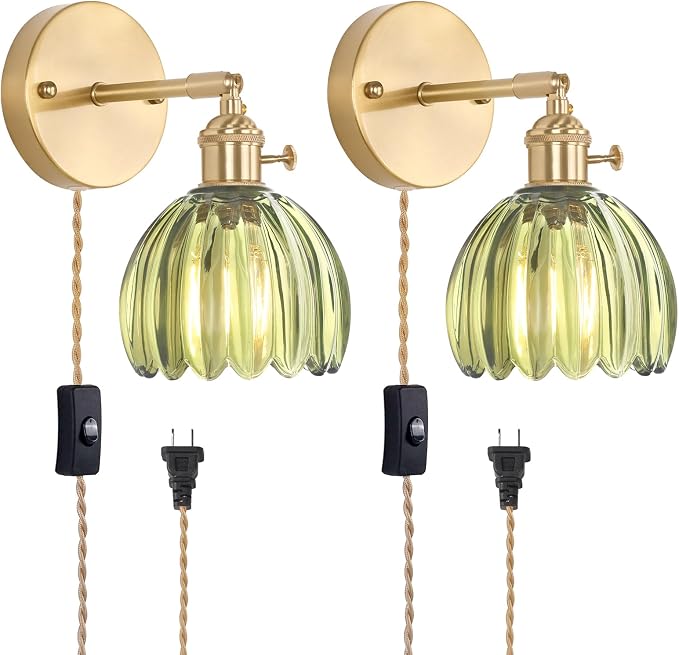 Shenmoyl Plug in Wall Sconce, 2 Pack by Shenmoyl