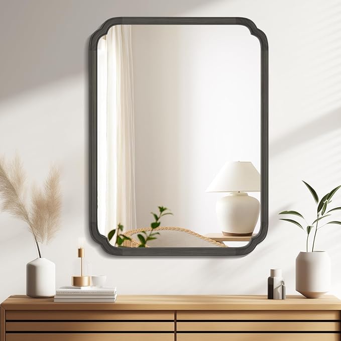 WallBeyond 30" x 40" Rounded Corner Arch Wall Mirror - Image 3