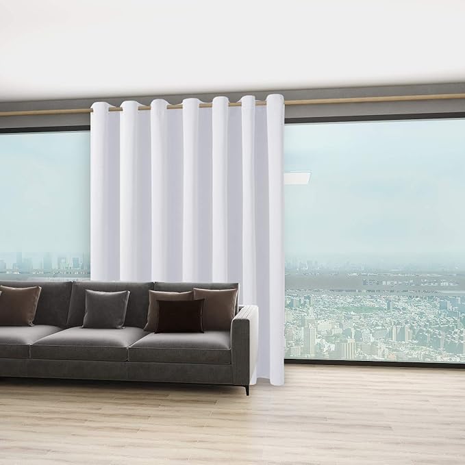 BONZER Extra Wide Room Divider Curtain, Light Reducing Screen Wall Blackout - Image 5