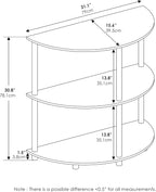 Furinno Frans Turn-N Half Round Console Table - Image 3