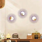 3 Pack Metal Mirrors for Wall Sunburst Wall Mirrors Home Décor Decorative - Image 7