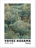 Yayoi Kusama Inspired Poster Japanese Botanical Wall Art Abstract Yayoi Kusama by Unknown