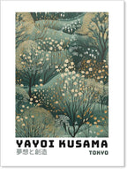 Yayoi Kusama Inspired Poster Japanese Botanical Wall Art Abstract Yayoi Kusama by Unknown