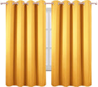 LEMOMO Yellow Thermal Blackout Curtains/52 x 63 Inch/Set of 2 Panels Room - Image 2