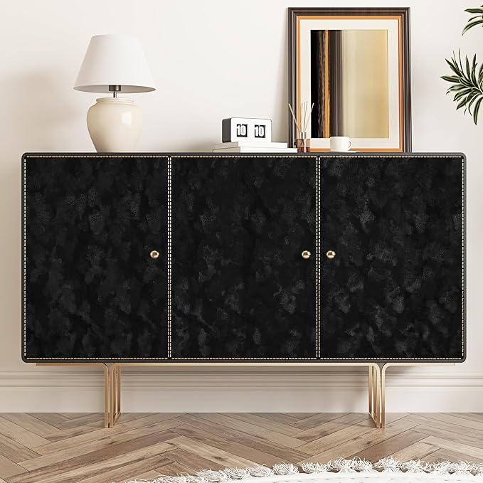 Wallercity Black Flocking Fabric Contact Paper - Image 4