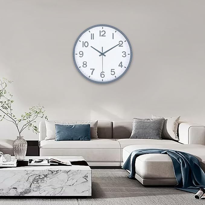 Wall Clocks Battery Operated 8 inch Modern Wall Clock, Silent Non Ticking Wall - Image 7