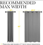 NICETOWN Silver Grey Blackout Curtain Panels - Image 6